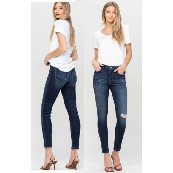 Ververt Attraction - Mid Rise Ankle Skinny Jeans Size 30 - Picture 1 of 6